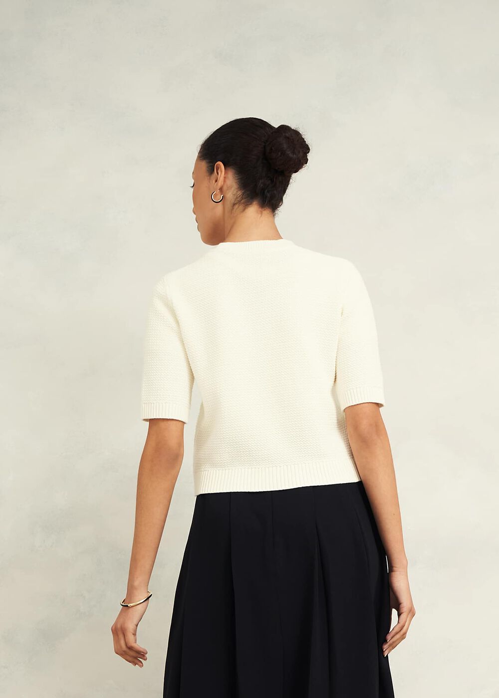 Emily Cotton Cardigan, Warm Ivory, hi-res