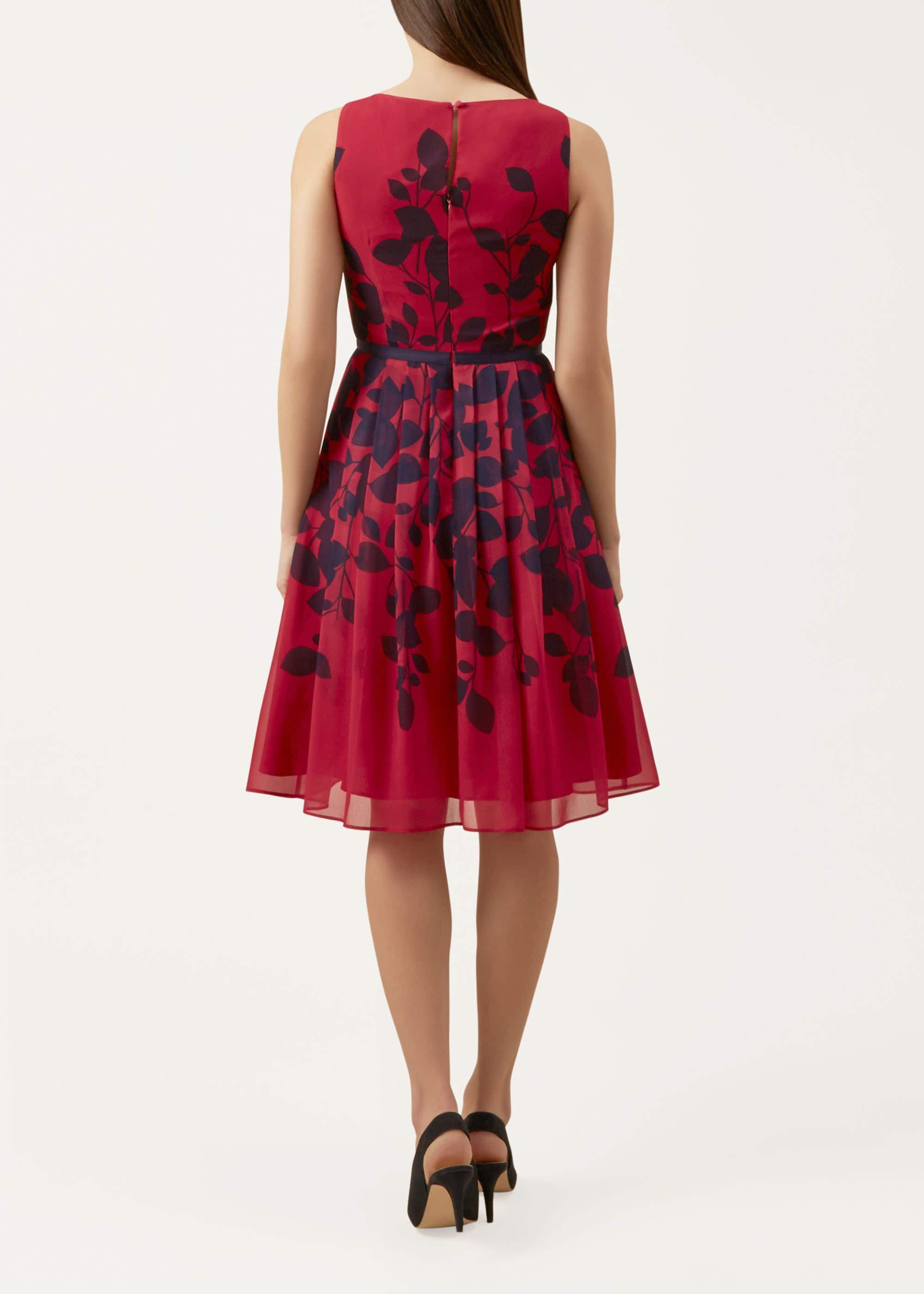 snakeskin ruffle dress