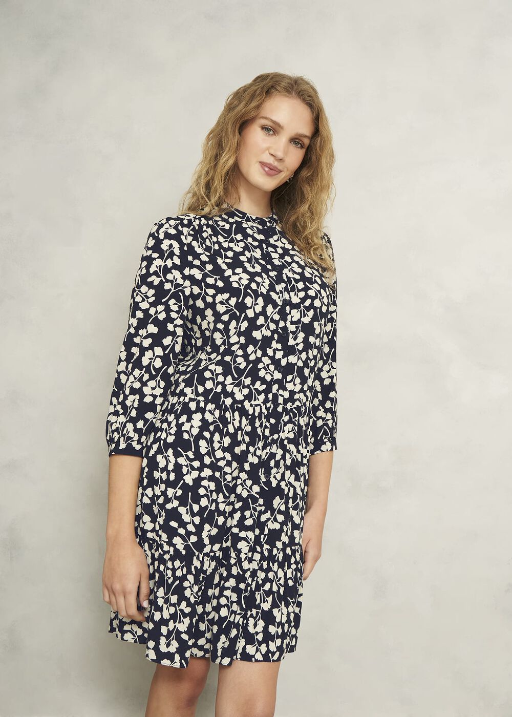 Lacey Dress, Navy Cream, hi-res