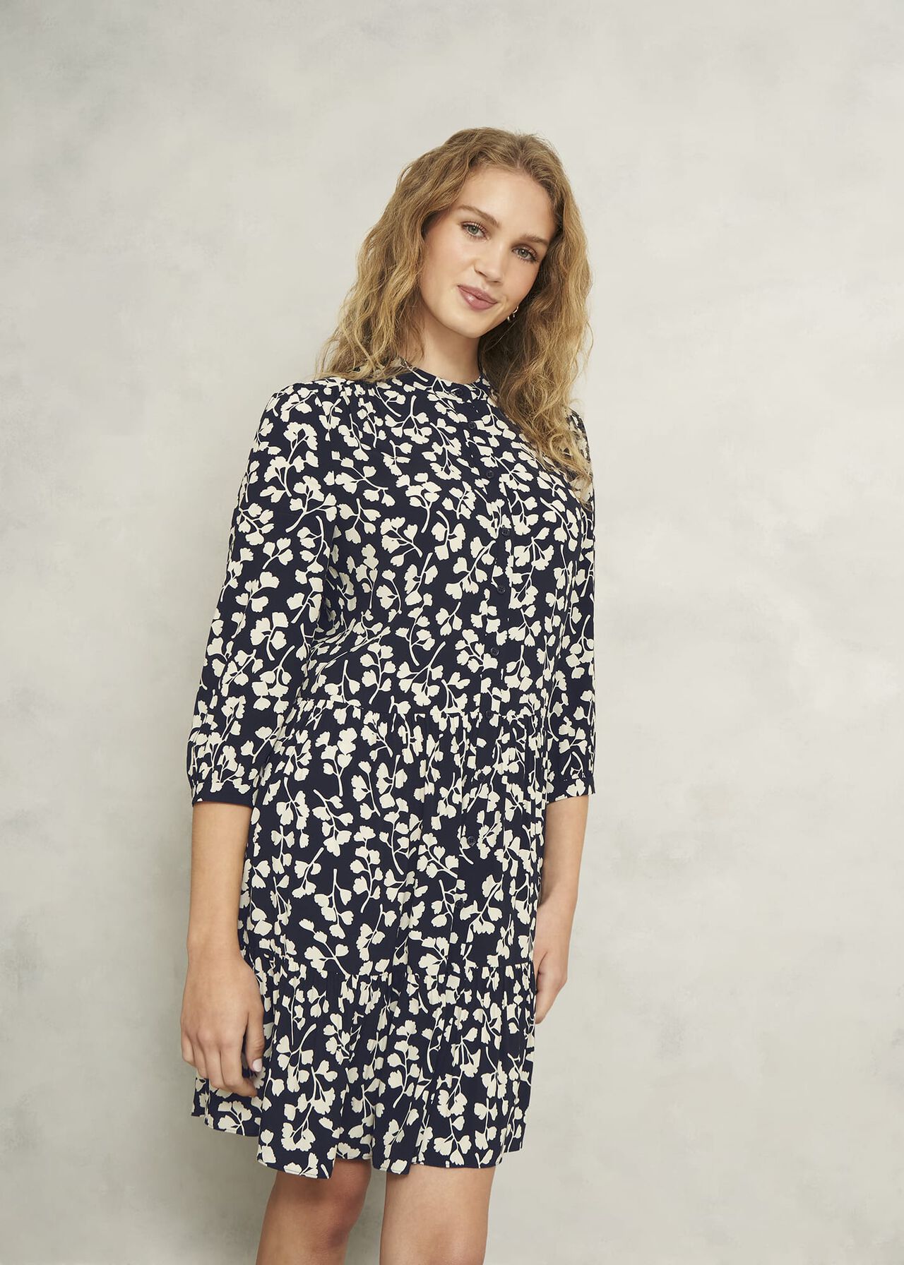 Lacey Dress, Navy Cream, hi-res