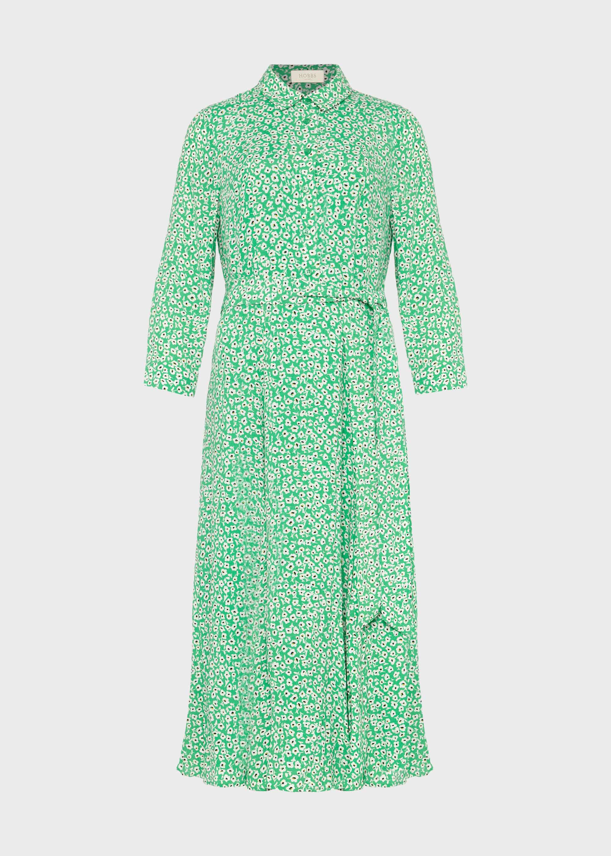 hobbs green floral dress