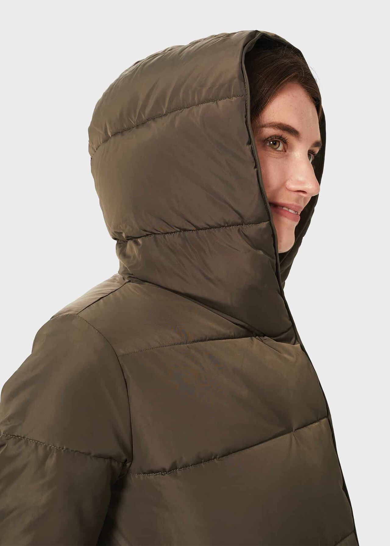 Darla Short Puffer Jacket , Dark Olive, hi-res