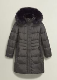 Petite Jaymie Puffer, Charcoal, hi-res