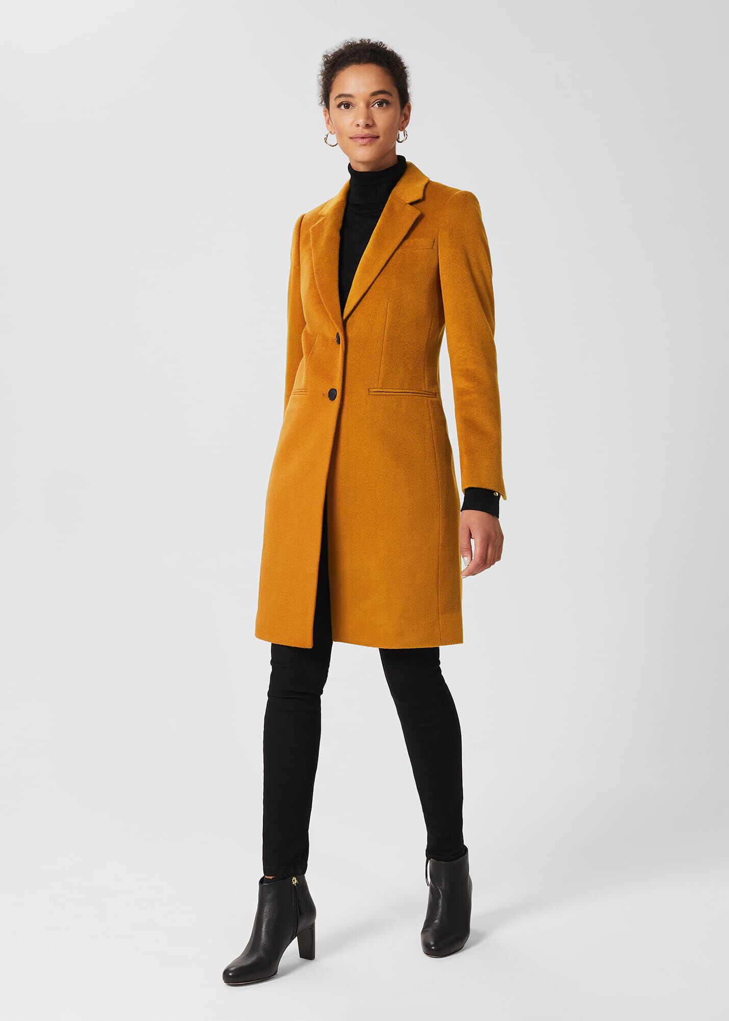 petite mid length coat