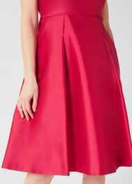 Petite Julietta Silk Blend Fit And Flare Dress, Fuchsia Pink, hi-res