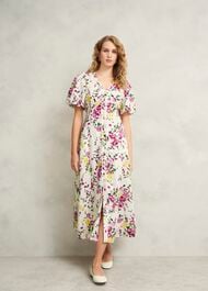 Petite Taylor Linen Dress, Ivory Multi, hi-res
