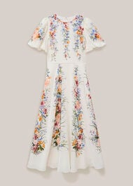 Wisley Silk Dress, Ivory Multi, hi-res