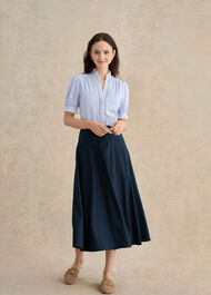 Lilliana Midi Skirt, Navy, hi-res