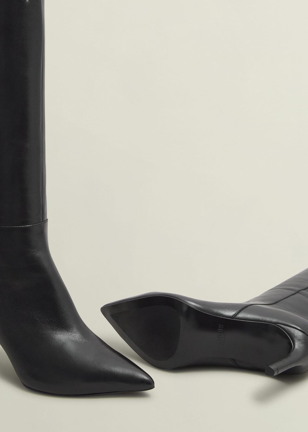 Aliya Knee Boots, Black, hi-res