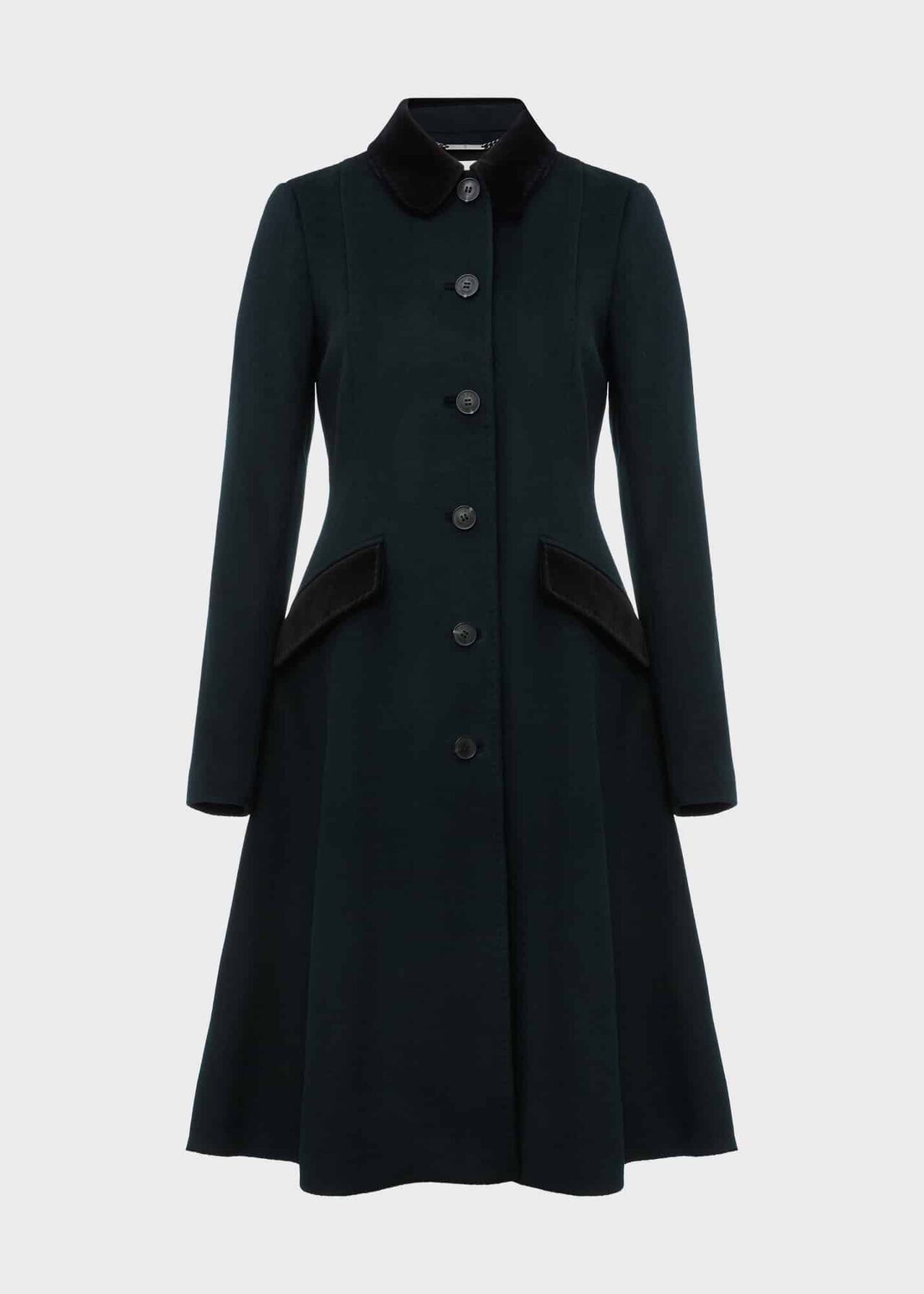 Maryam Wool Coat, Forest Green, hi-res