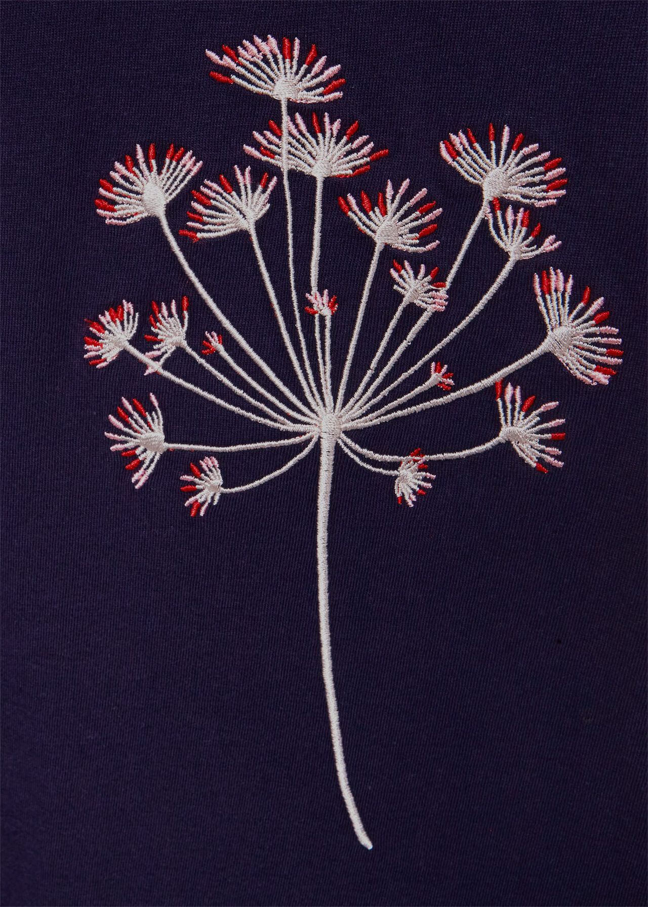 Jamie Embroided T-Shirt, Cow Parsley, hi-res