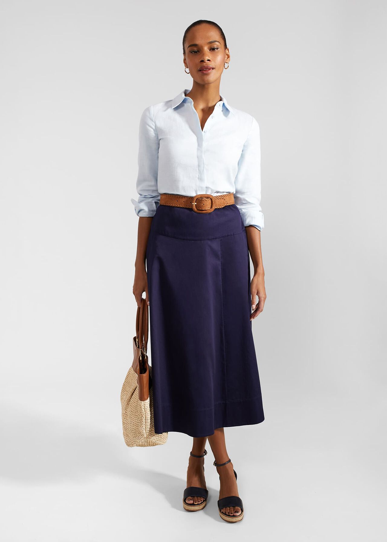 Cecelia Skirt, True Navy, hi-res