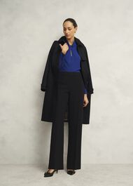 Mel Wide Trousers, Black, hi-res