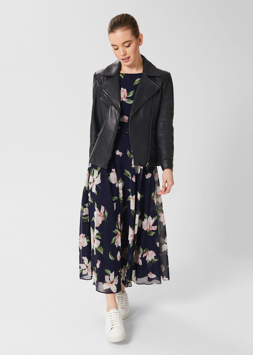 Petite Carly Floral Dress, Navy Multi, hi-res