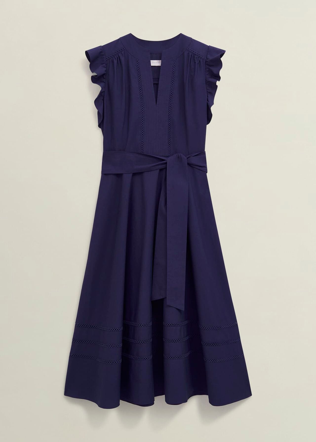 Vanessa Cotton Dress, True Navy, hi-res