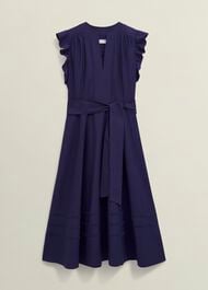 Vanessa Cotton Dress, True Navy, hi-res