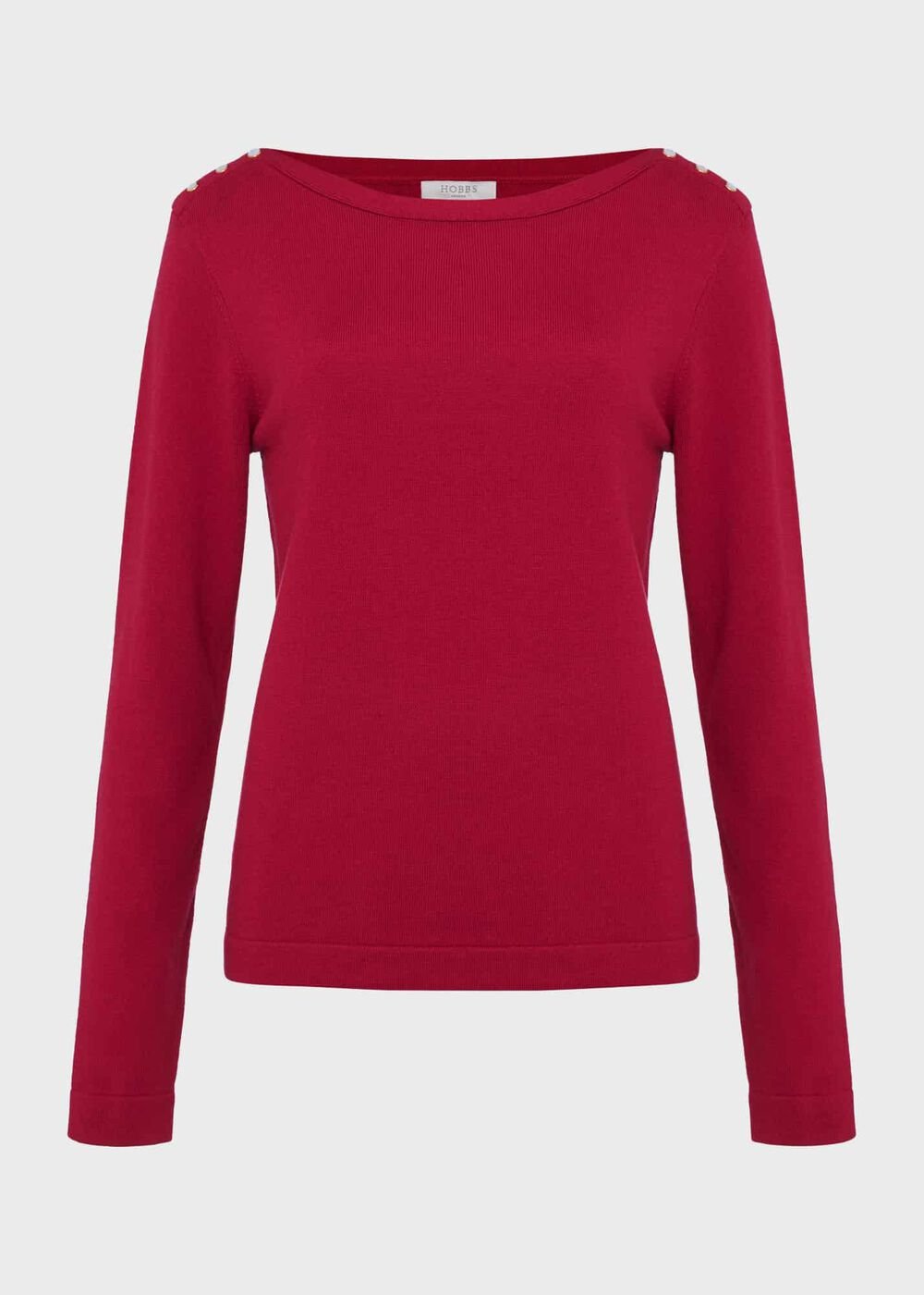 Petula Jumper With Wool, Berry Red, hi-res