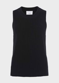 Selborne Cotton Wool Tank, Black, hi-res