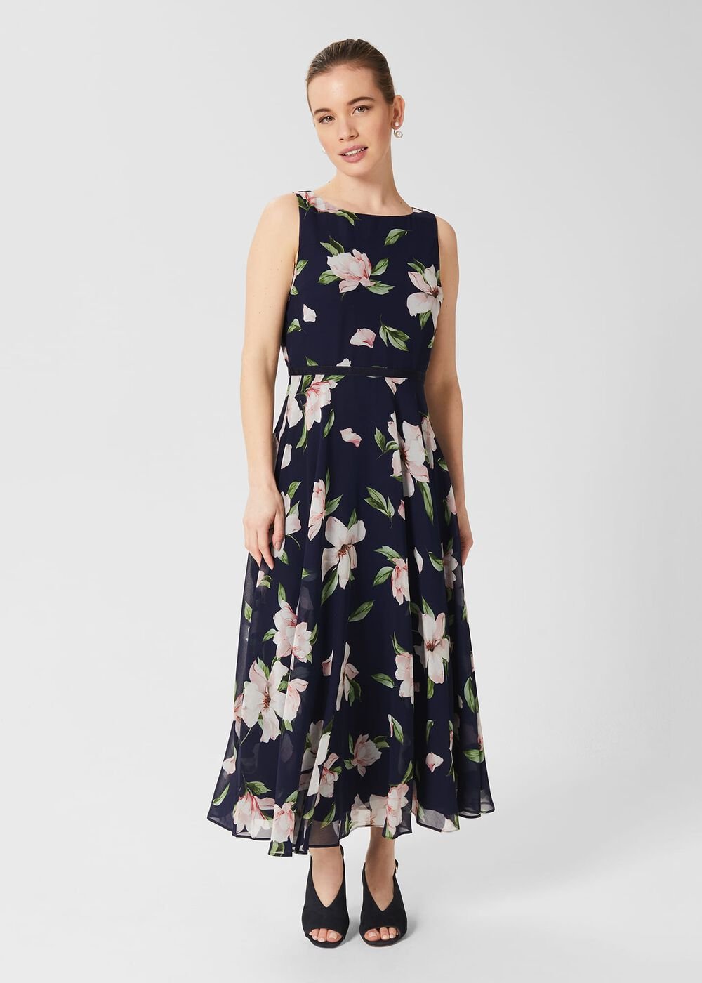 Petite Carly Floral Dress, Navy Multi, hi-res