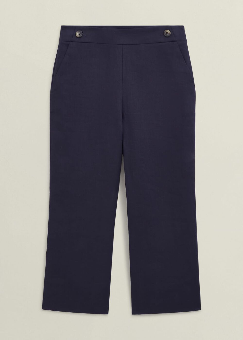 Josephine Linen Trousers, True Navy, hi-res
