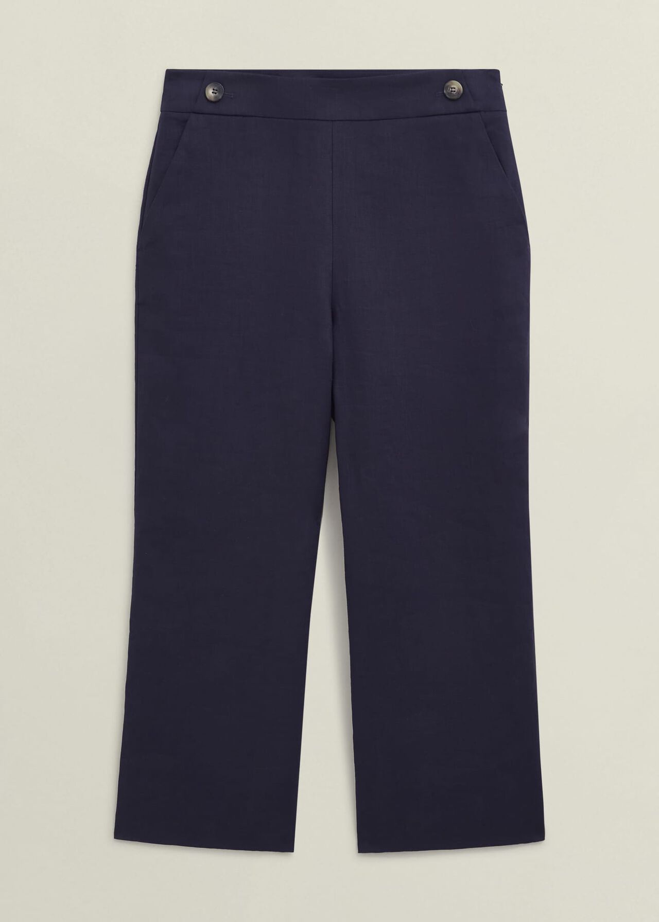 Josephine Linen Trousers, True Navy, hi-res
