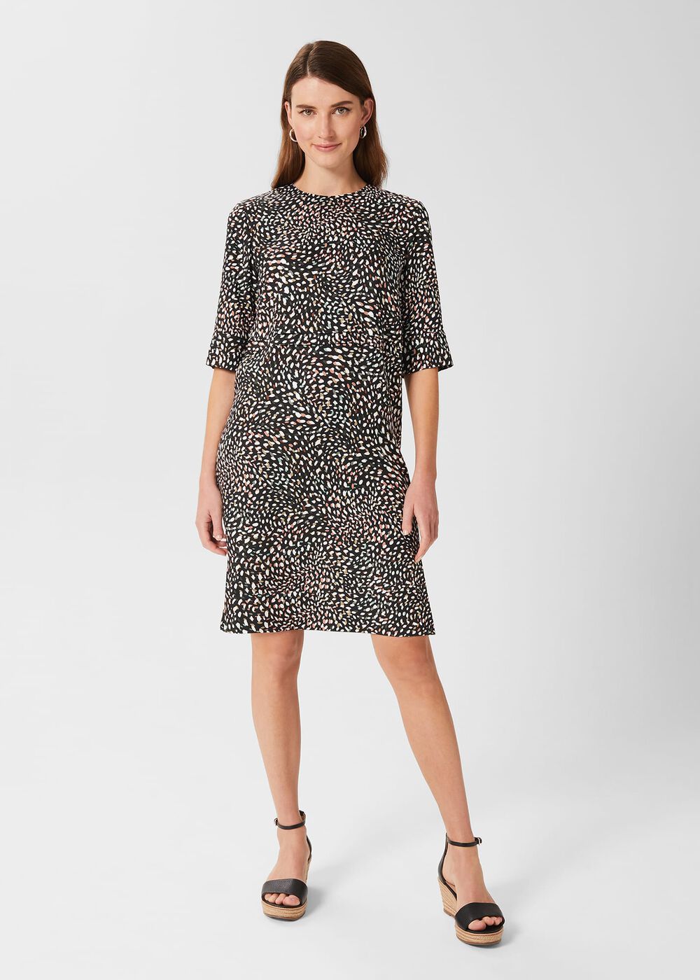 Iza Tunic Dress, Black Multi, hi-res