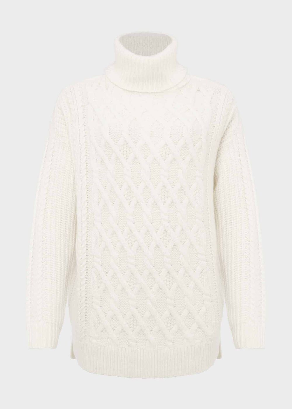 Emmeline Cable Jumper with Alpaca, Ivory, hi-res