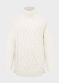 Emmeline Cable Jumper with Alpaca, Ivory, hi-res