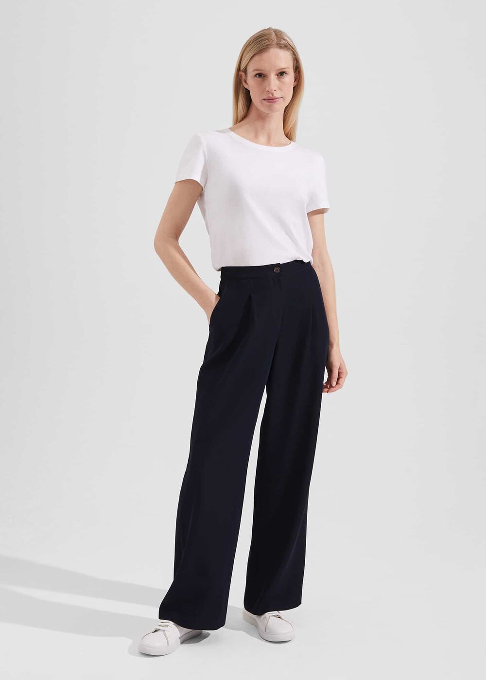 Zuri Twill Pants, Navy, hi-res
