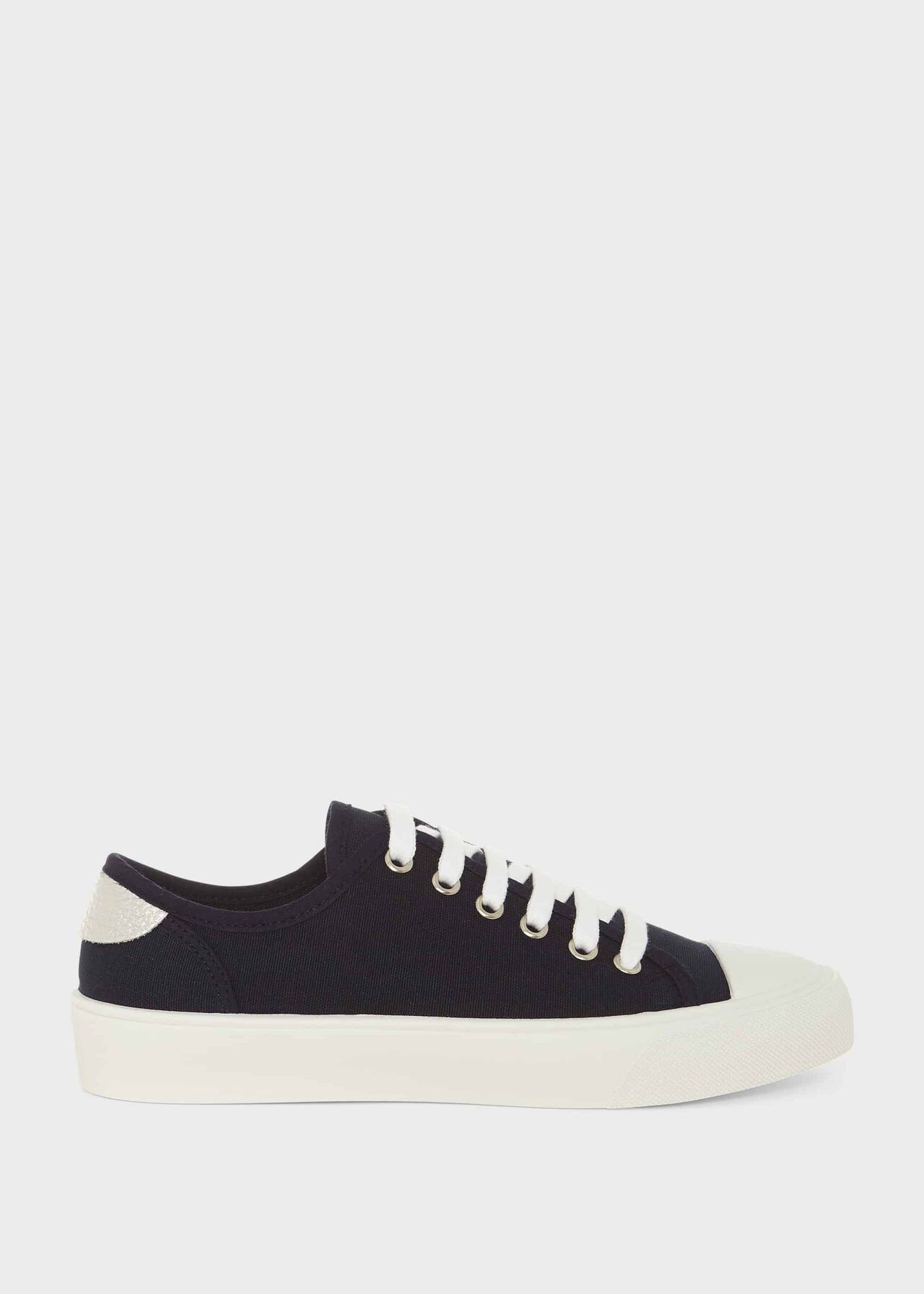 Bess Canvas Trainers, Navy, hi-res
