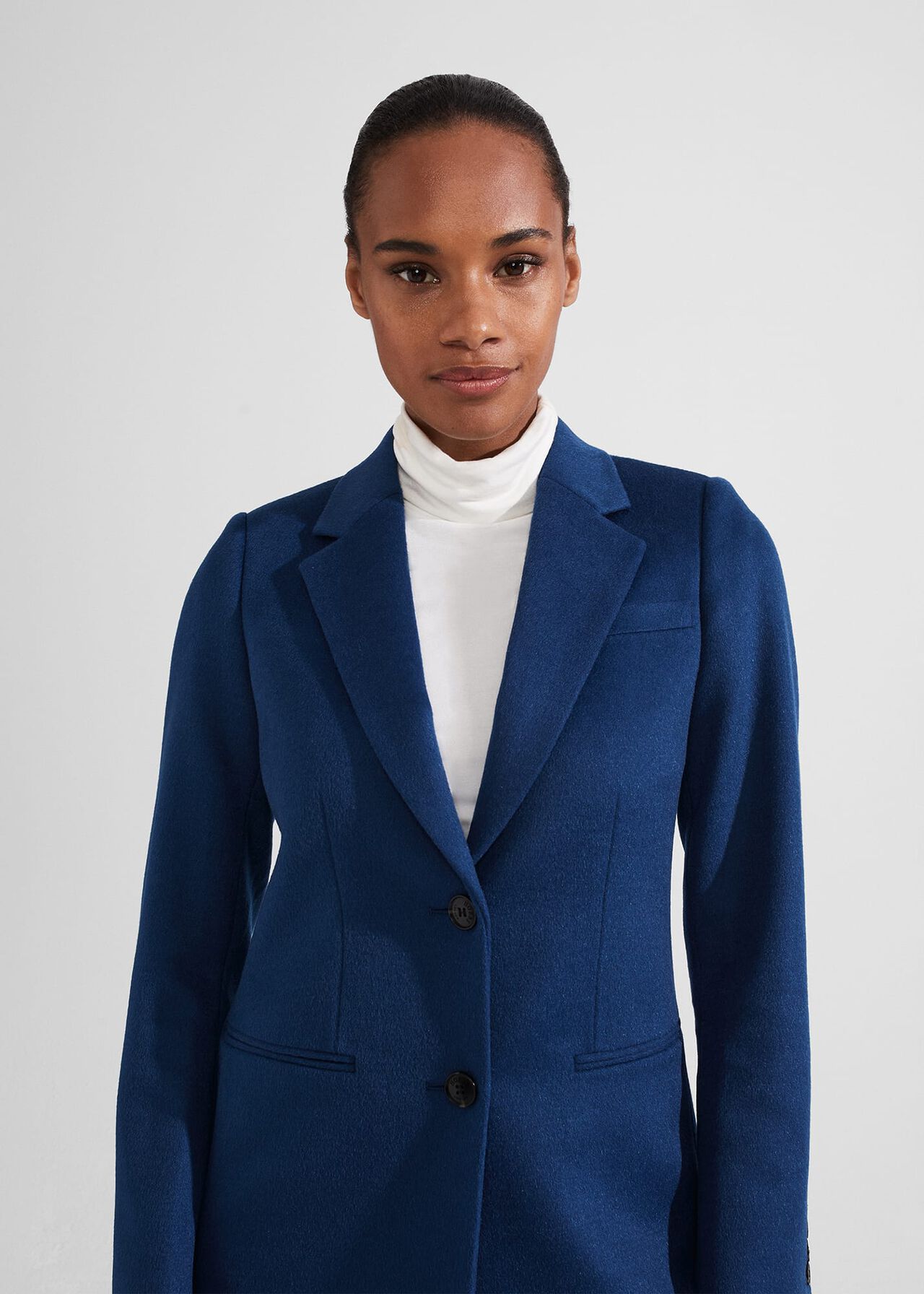 Petite Tilda Wool Coat, Steel Blue, hi-res