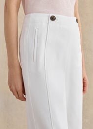 Kimmi Crop Trousers, White, hi-res