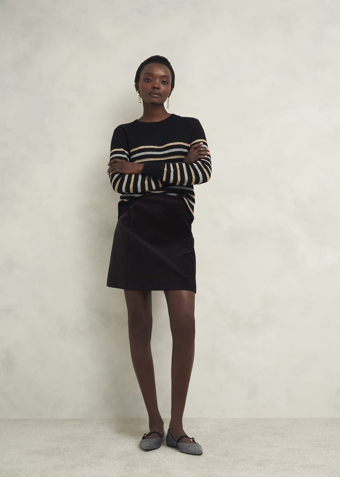 Izzy Velvet Skirt | Hobbs US |