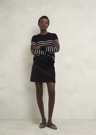 Izzy Velvet Skirt, Black, hi-res