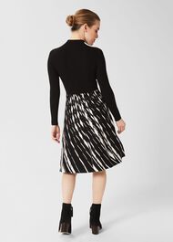 Petite Reva Dress, Black Ivory, hi-res