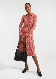 Clarice Jersey Dress, Red Multi, hi-res