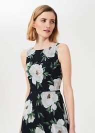 Carly Floral Dress, Navy Ivory, hi-res