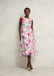 Petite Carly Dress, Ivory Multi, hi-res