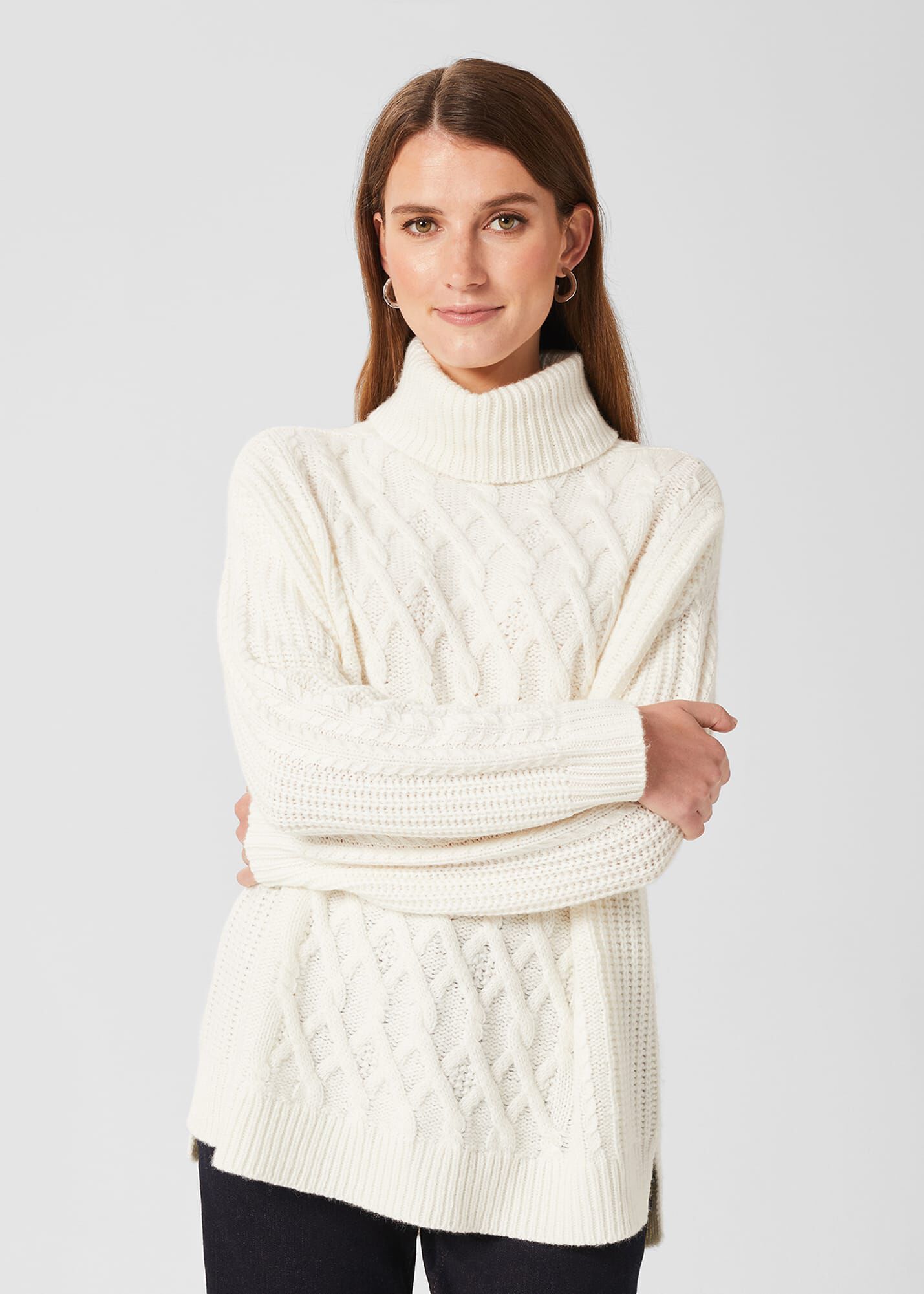 Emmeline Cable Sweater With Alpaca