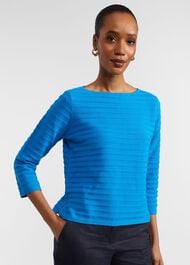 Nellie Cotton Jumper, Celadon Blue, hi-res