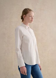Andra Stripe Shirt, Neutral White, hi-res