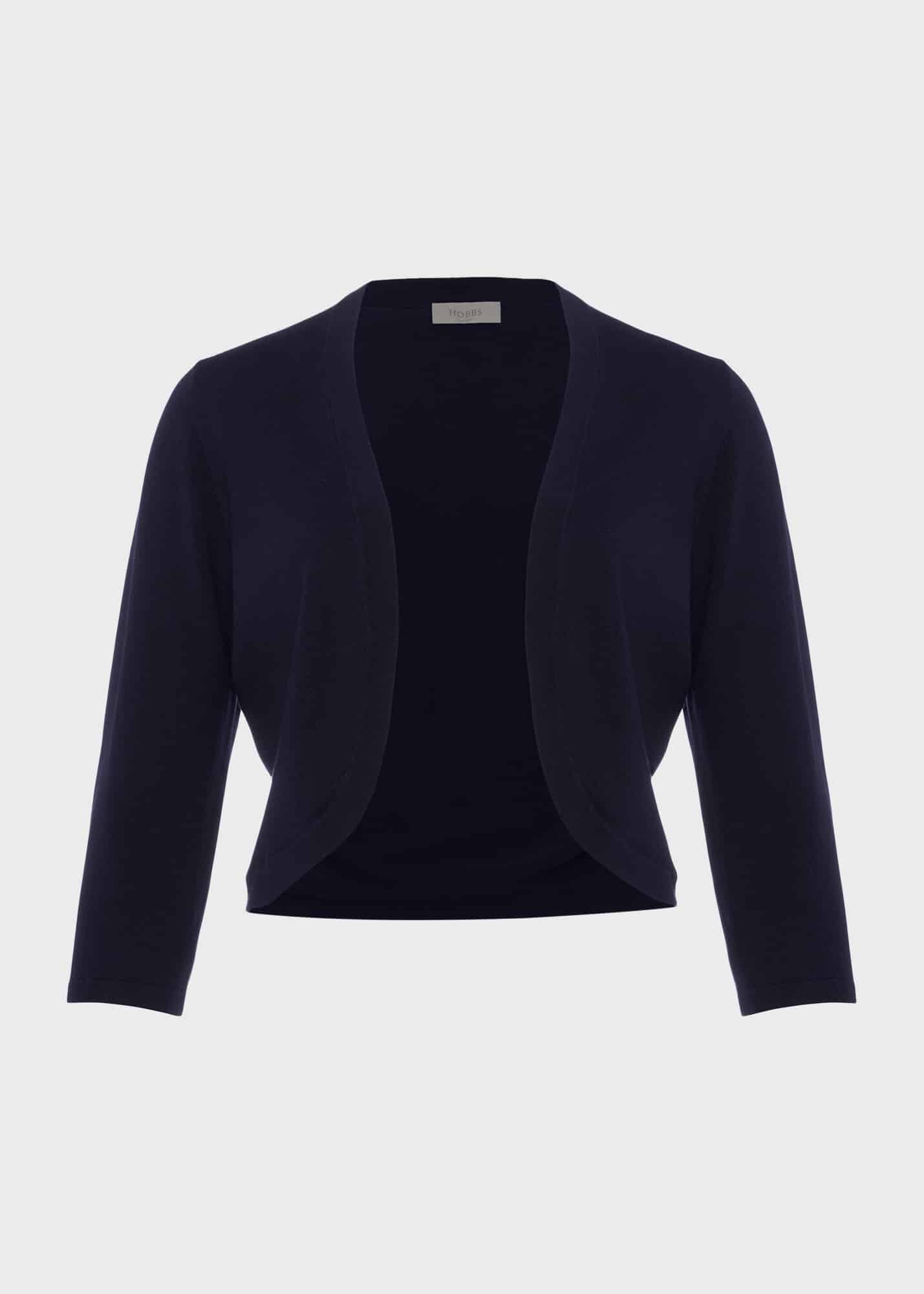 Womens navy bolero jacket cheap