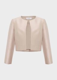 Marcella Silk Blend Jacket, Oyster, hi-res