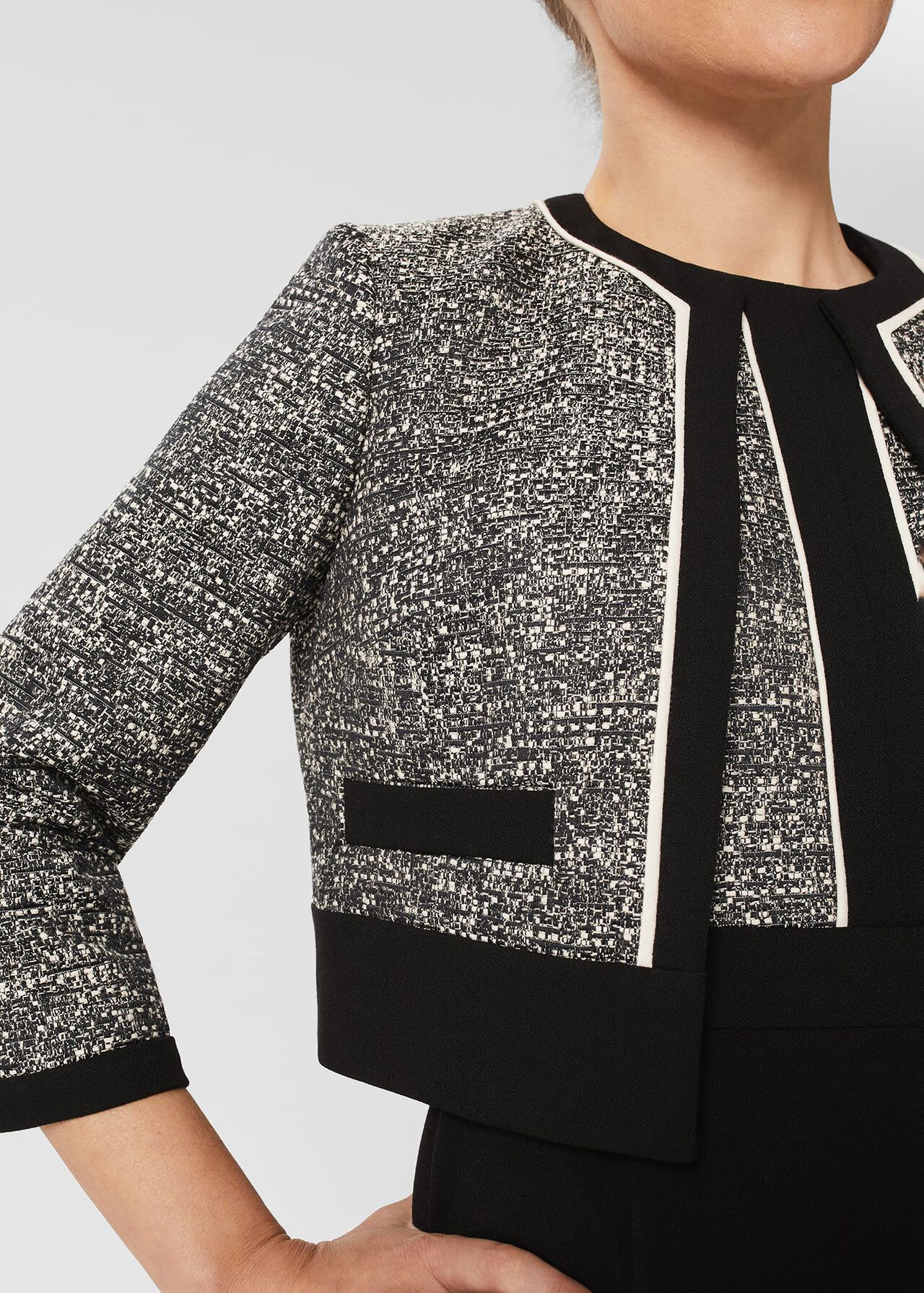 Petite Brienna Jacket, Black Ivory, hi-res