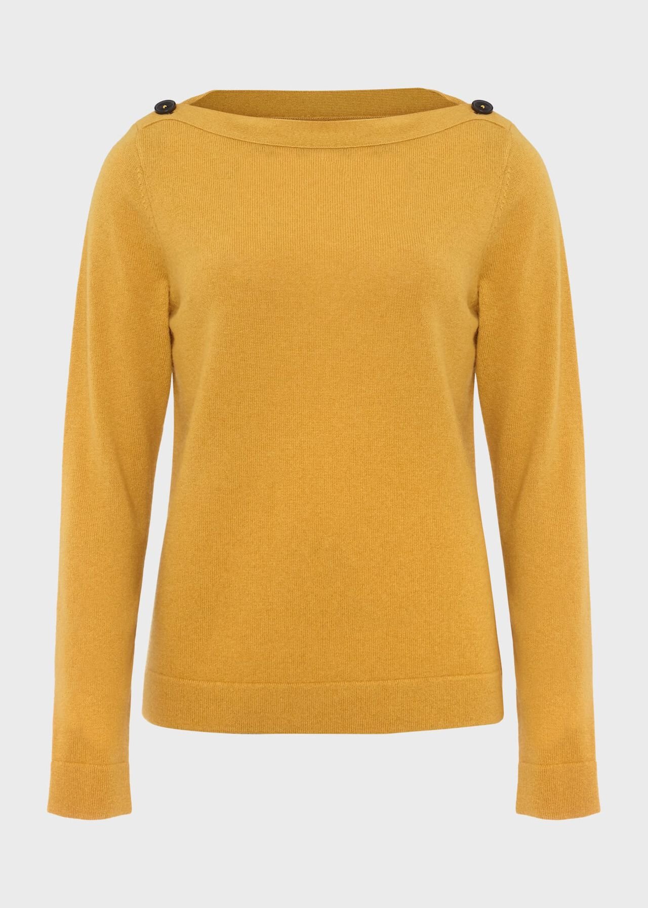 Brinley Wool Cashmere Sweater, Golden Yellow, hi-res