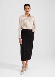 Sylvia Pencil Skirt, Black, hi-res