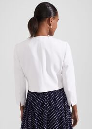 Elize Crepe Jacket, Ivory, hi-res