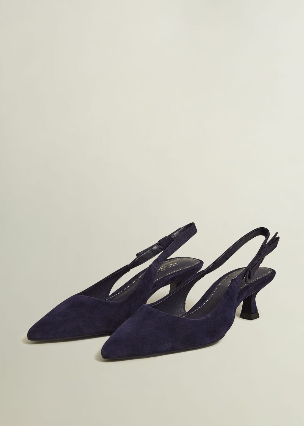 Safia Suede Slingbacks, Midnight, hi-res
