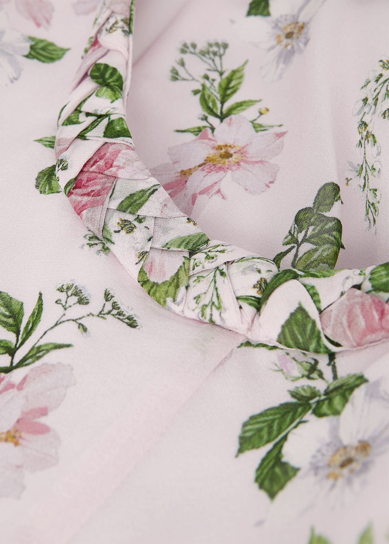Catherine Silk Floral Maxi Dress, Pale Pink Multi, hi-res