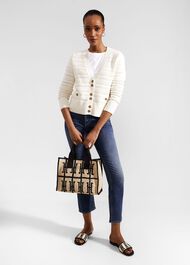 Naomi Cotton Cardigan, Ivory, hi-res